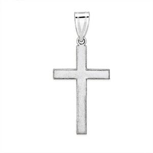 Unisex 14kt. White Gold Latin Cross Pendant