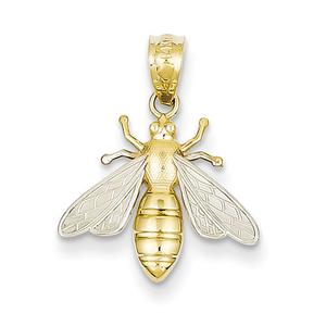 Gold Classics(tm) 14kt. Gold & Rhodium Bee Pendant