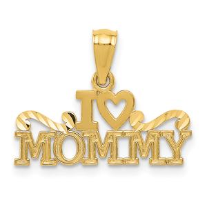 Gold Classics(tm) 14kt. I Heart Mommy Pendant