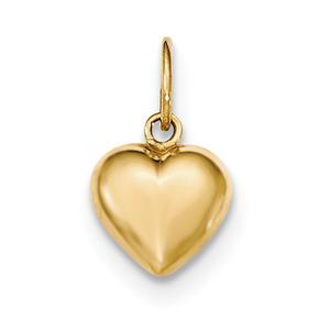 Gold Classics(tm) 14kt. Polished Puffed Heart Charm