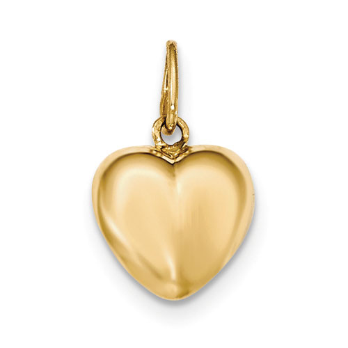 Gold Classics(tm) 14kt. Polished Puffed Heart Charm