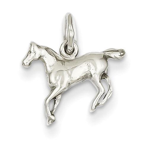 Gold Classics(tm) 14kt. White-Gold Horse Charm