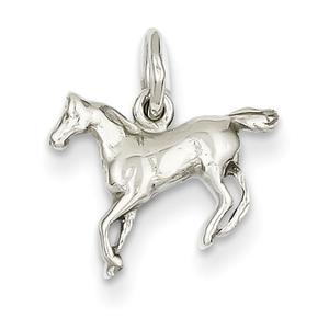 Gold Classics(tm) 14kt. White-Gold Horse Charm