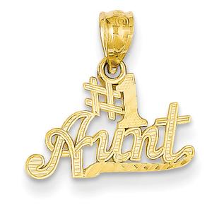 Gold Classics(tm) 14kt.Yellow Gold #1 Aunt Pendant