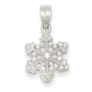 Gold Classics(tm) 14kt. White Gold Snowflake Pendant