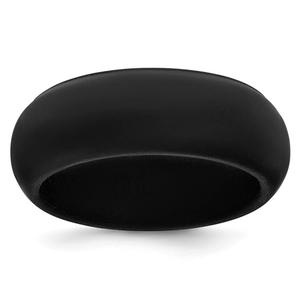 Mens Gentlemen's Classics(tm) Black Silicone 8mm Wedding Band