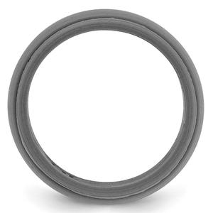 Mens Gentlemen's Classics(tm) Grey Silicone 8mm Wedding Band alternate view