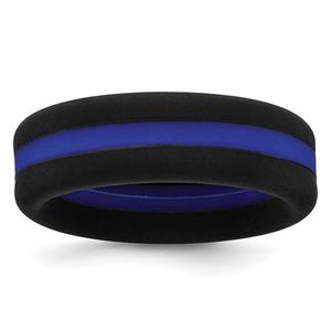 Mens Gentleman's Classics(tm) Black Silicone Wedding Band