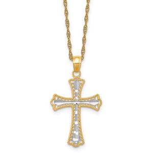 Gold Classics(tm) 10kt. Yellow Gold Cross Pendant Necklace