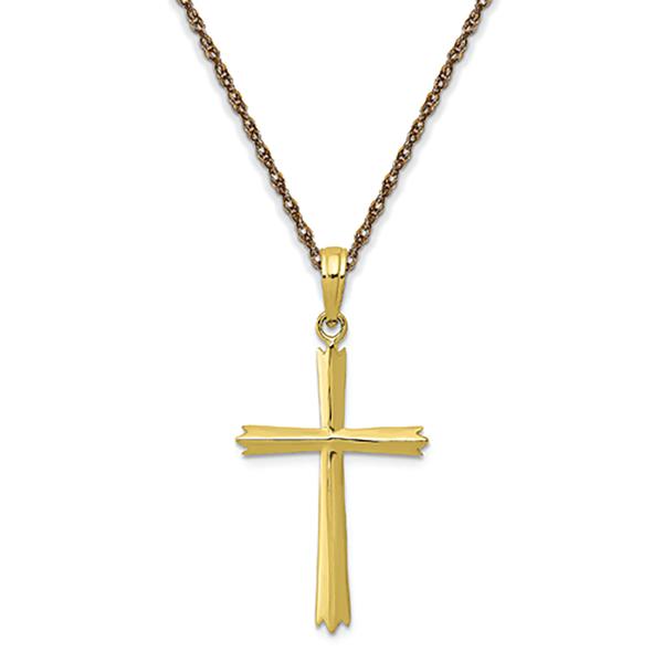 Gold Classics(tm) 10kt. Yellow Gold Cross Pendant Necklace