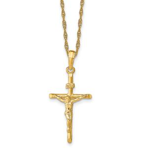 Gold Classics(tm) 10kt. 18in. Crucifix Chain Necklace