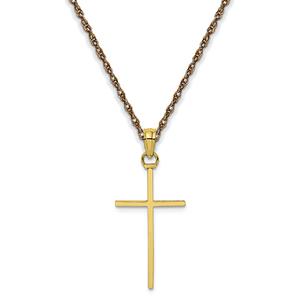 Gold Classics(tm) 10kt. Yellow Gold Cross Charm Necklace