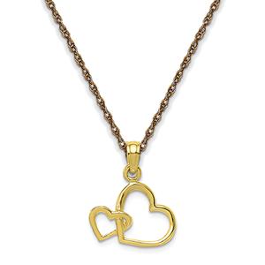Gold Classics(tm) 10kt. Yellow Gold Intertwined Heart Pendant