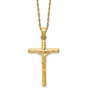 Gold Classics(tm) 14kt. 18in. Crucifix Pendant Necklace