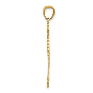 Gold Classics(tm) 14kt. 18in. Filigree Hearts Cross Pendant Necklace alternate view
