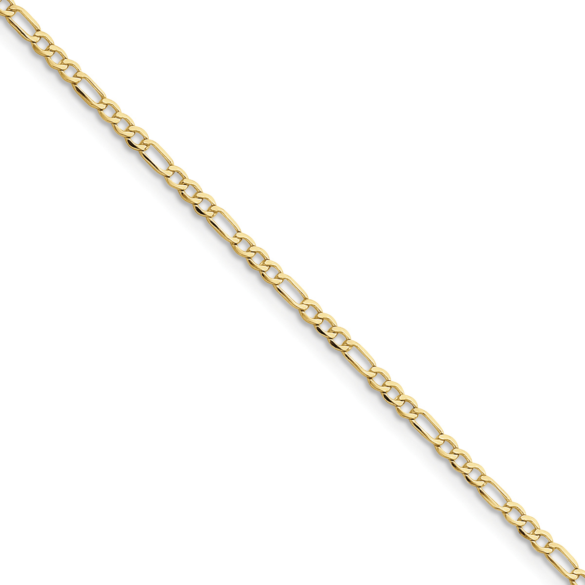 Gold Classics(tm) 10kt. Yellow Gold Semi Solid Figaro Chain Bracelet