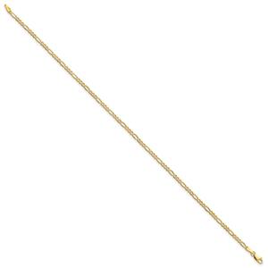 Gold Classics(tm) 10kt. Yellow Gold Semi Solid Figaro Chain Bracelet alternate view