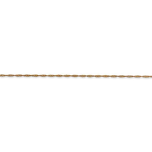 Gold Classics(tm) 14kt. Yellow Gold Singapore Chain Necklace alternate view