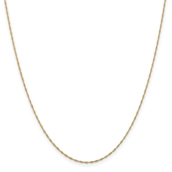 Gold Classics(tm) 1mm. 14kt. Gold Singapore Chain Necklace alternate view