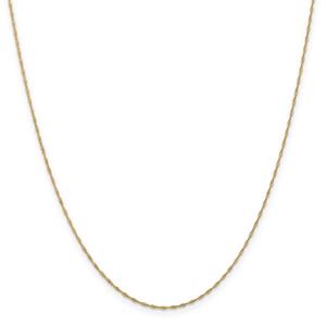 Gold Classics(tm) 1mm. 14kt. Gold Singapore Chain Necklace alternate view