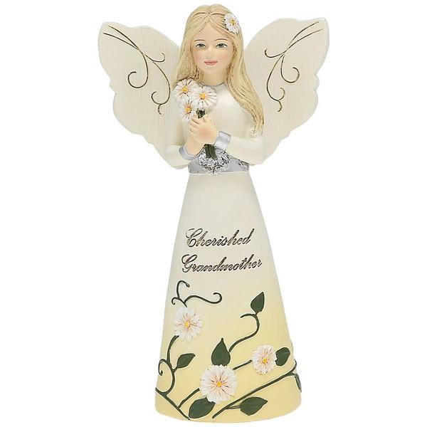 Pavilion Elements Grandmom Holding Daisies Figurine