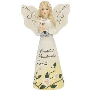 Pavilion Elements Grandmom Holding Daisies Figurine