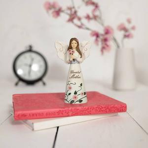Pavilion Elements Mother Angel Holding Daisies Figurine alternate view