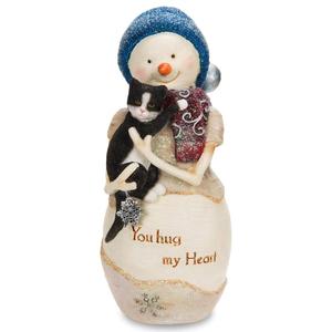 Pavilion 5in. Snowman Holding Cat