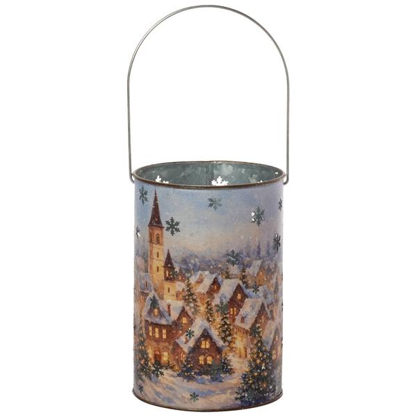 Primitives By Kathy Snowy Village Lantern