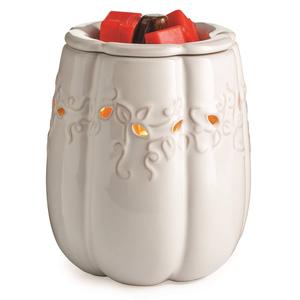 Candle Warmers Etc. White Pumpkin Illumination Wax Warmer