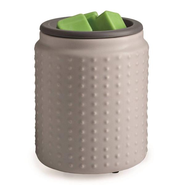 Candle Warmers Etc. Grey Hobnail Flip Dish Wax Warmer