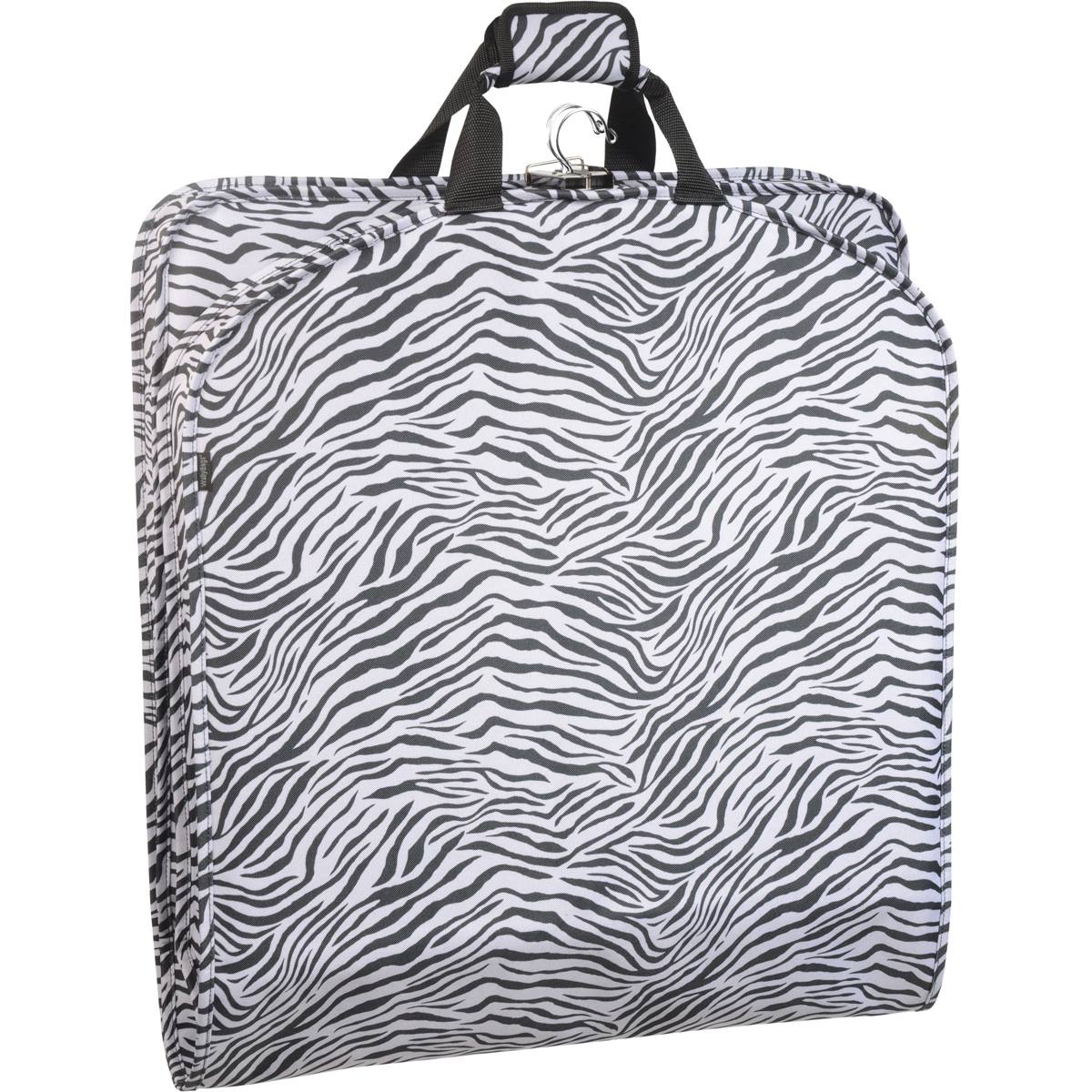 WallyBags(R) 52 Deluxe Travel Zebra Pattern Garment Bag