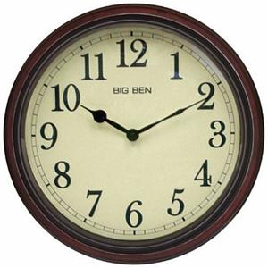 Westclox Woodgrain Classic Wall Clock 73004P