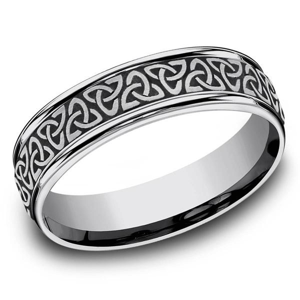 Mens Endless Affection(tm) 6mm Tungsten Celtic Knot Band Ring