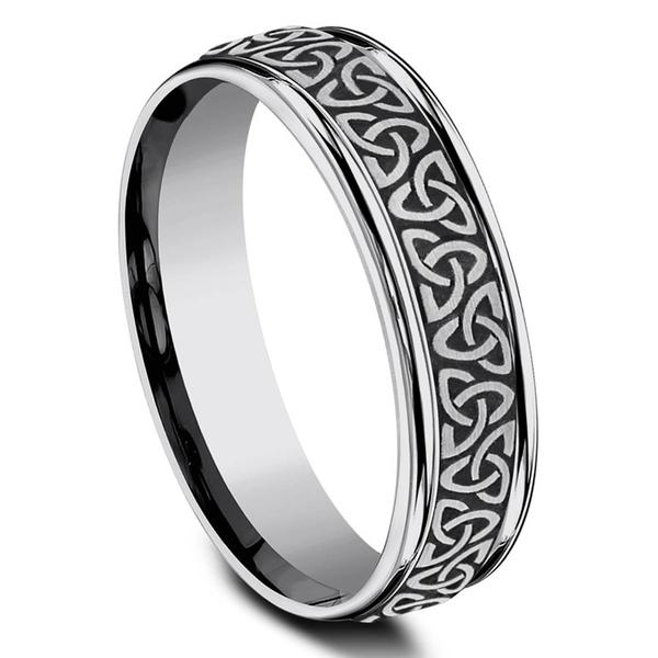 Mens Endless Affection(tm) 6mm Tungsten Celtic Knot Band Ring alternate view