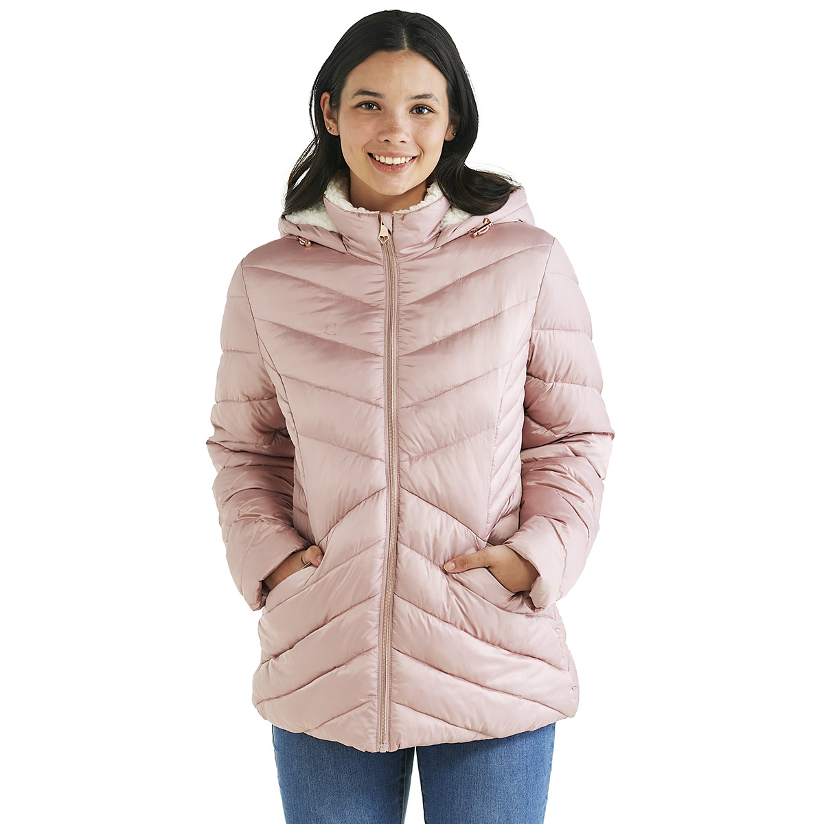 Womens Big Chill Puffer Jacket W/ Sherpa Lining