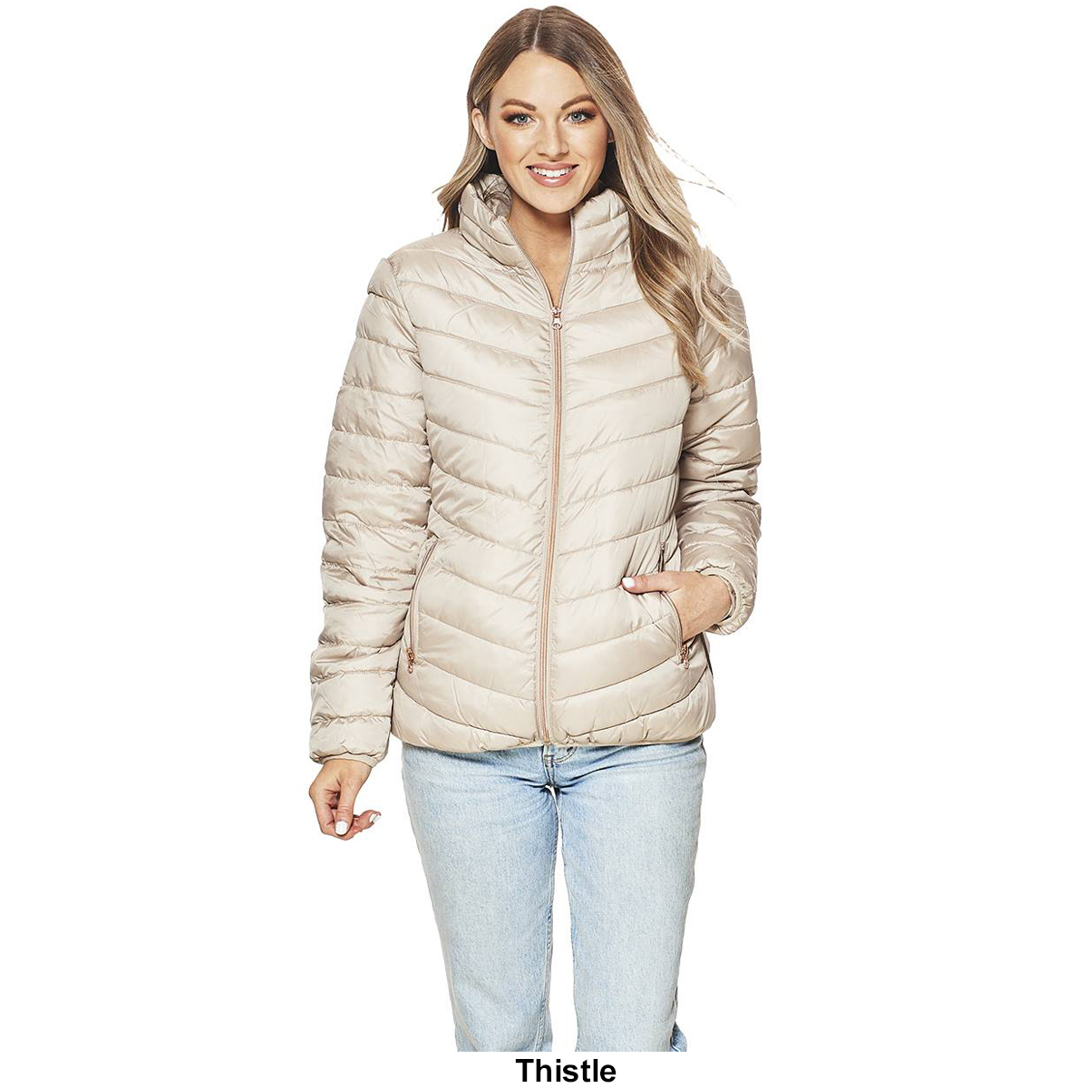 Plus Size Big Chill Cloud Fill Faux Packable Puffer Coat