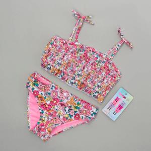 Girls (7-16) Kensie Girl Floral Ruched Bikini 2pc. Swim Set
