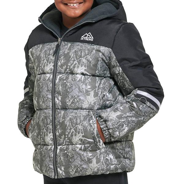 Boys (4-7) iXtreme Oxford Color Block Camo Puffer Coat alternate view