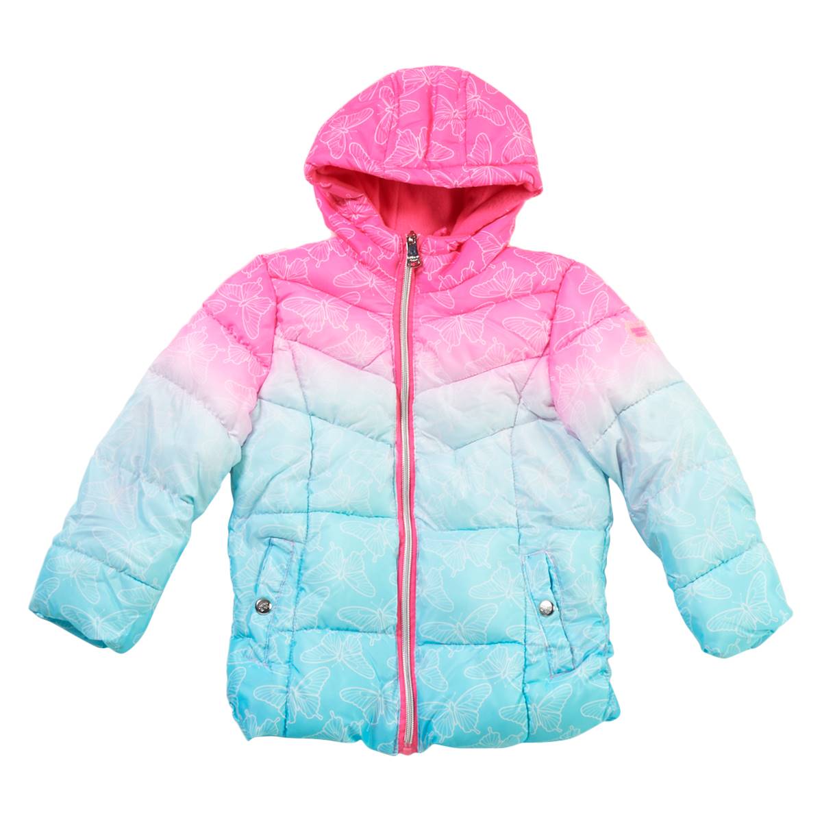 Girls (4-6x) Limited Too Butterfly Ombre Puffer Coat