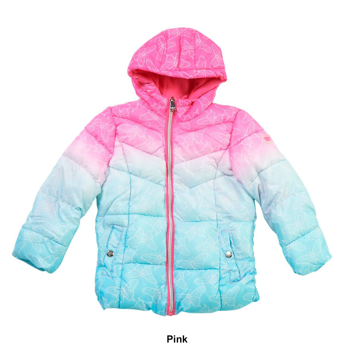 Girls (4-6x) Limited Too Butterfly Ombre Puffer Coat