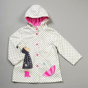 Girls (4-6x) Pink Platinum(R) Polka Dot Little Girl Rain Jacket alternate view