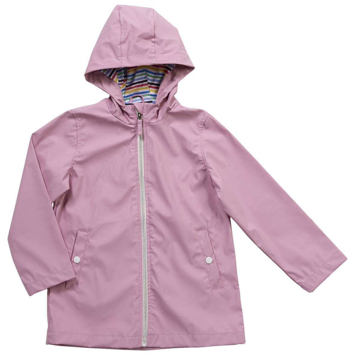 Girls (4-6x) Pink Platinum Polyurethane Rain Jacket