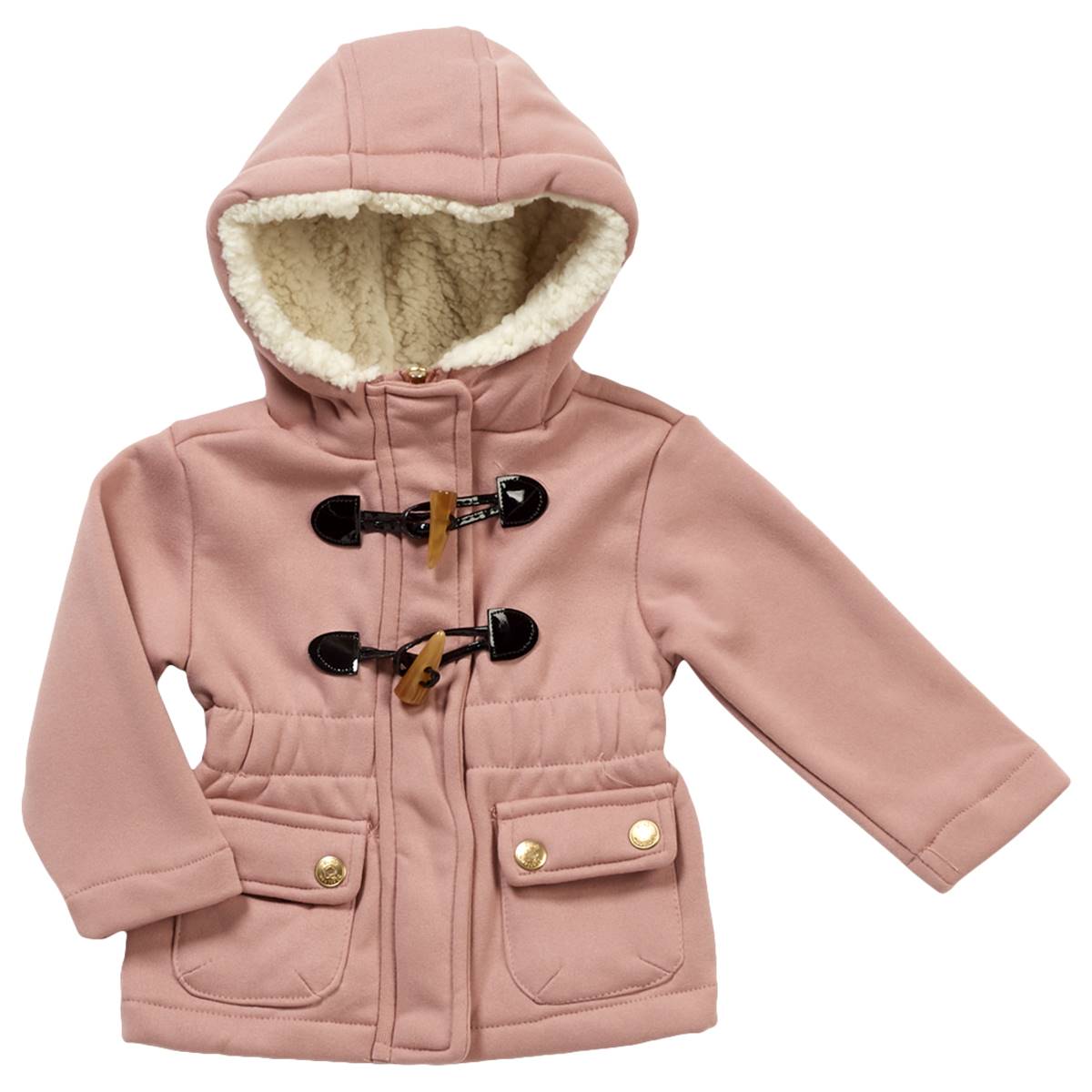 Baby Girl (12-24M) Pink Platinum Lightweight Toggle Jacket