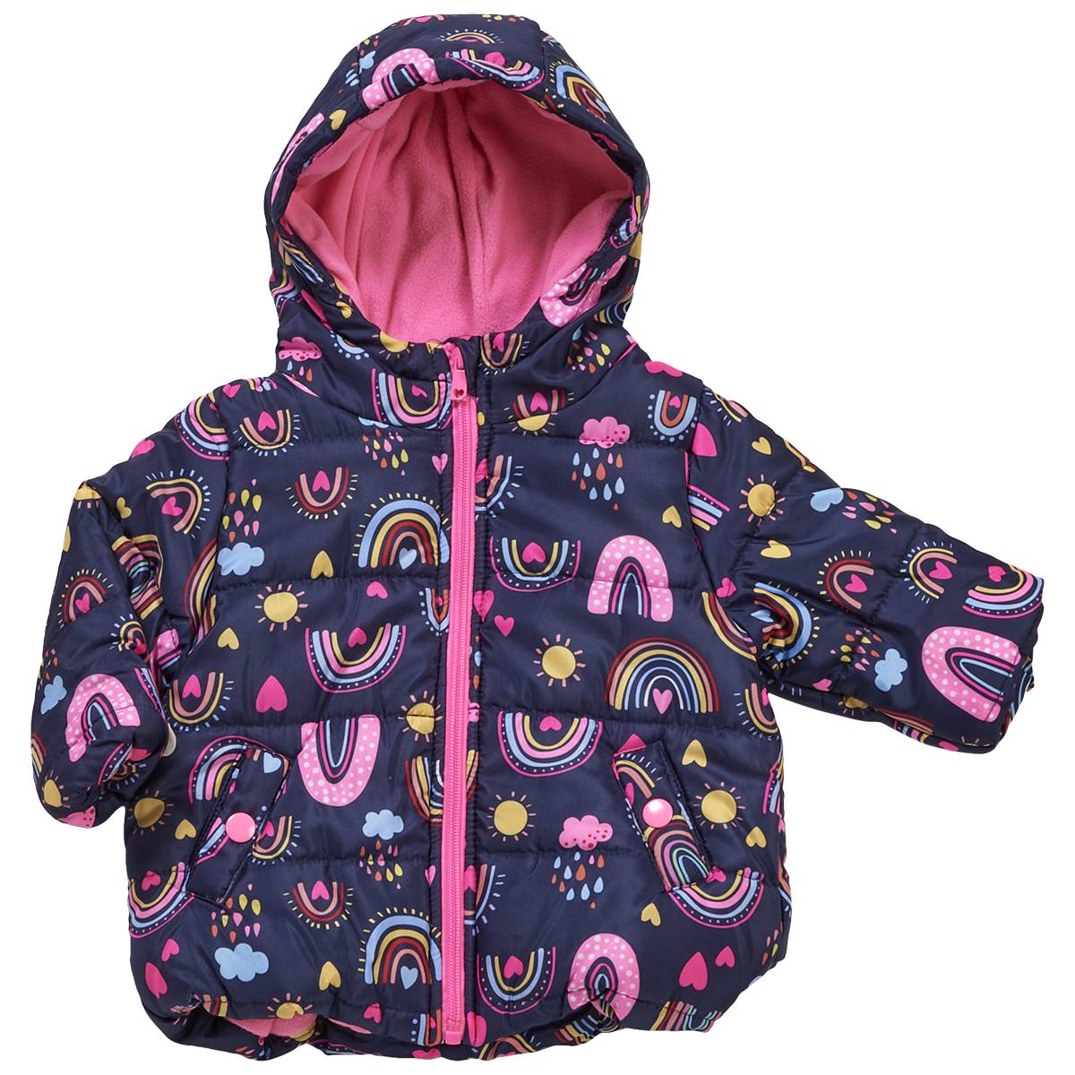 Baby Girl (12-24M) Wippette Rainbow Quilted Jacket