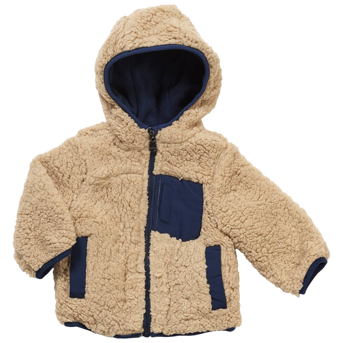 Baby Boy (12-24M) Perry Ellis(R) Sherpa/Fleece Mid Weight Jacket