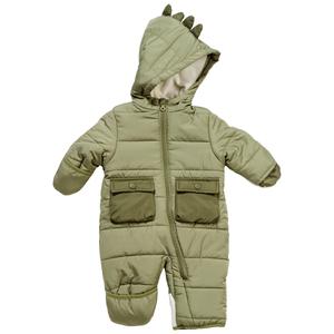 Baby Boy (NB-9M) Wippette(R) 3D Dino Hood Quilted Snowsuit