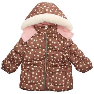 Toddler Girl Pink Platinum(R) Dot Print Puffer Coat