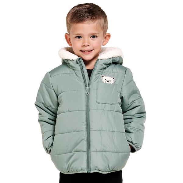 Toddler Boy Wippette(R) Hooded Bear Puffer Jacket
