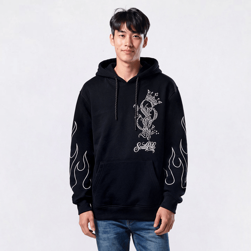 Young Mens SOUTHPOLE(R) Rhinestone Flames Hoodie